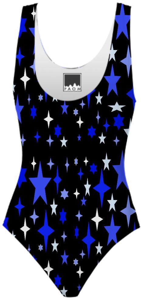 Blue Atomic Star Swimsuit