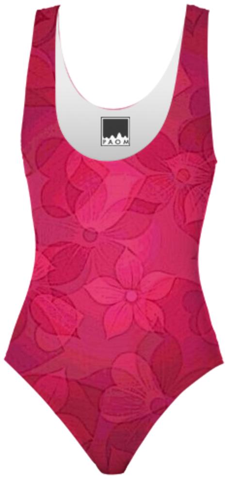 floral heart swimsuit