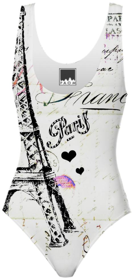 FRENCH LOVE LETTER PARIS SWIMSUIT