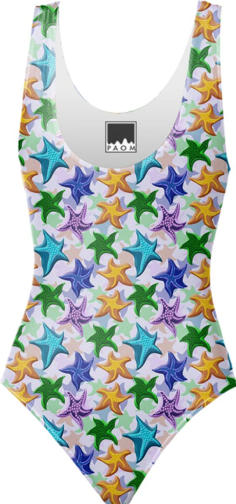 Glitter Beaded Starfish Swimsuit