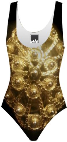 Gold Filigree Bathing Suit