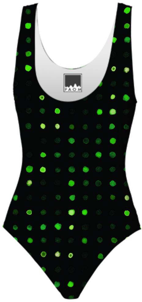 green dots swimsuit