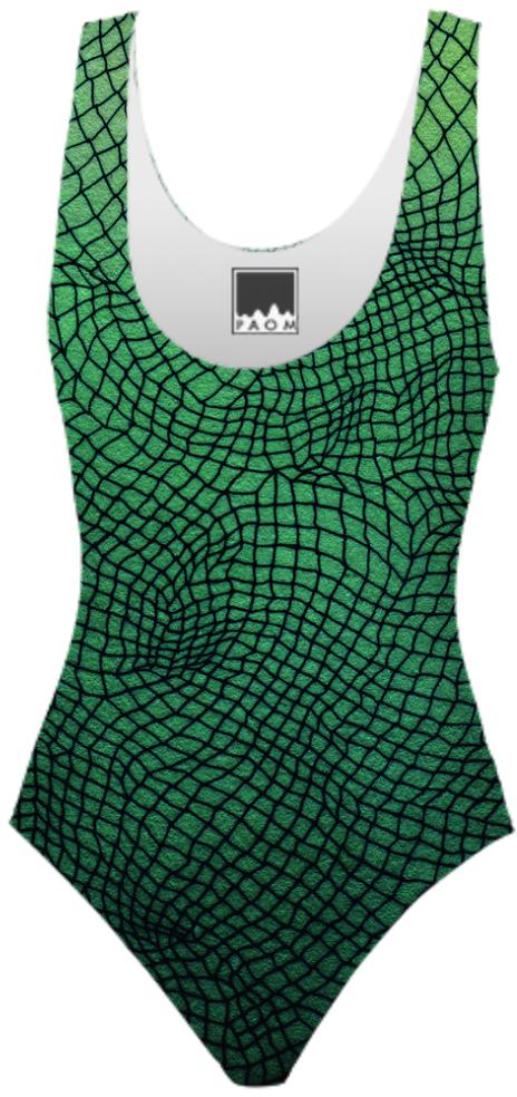 green net swimsuit