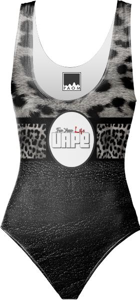 Leopard Black Vape For Your Life Swimming Suit