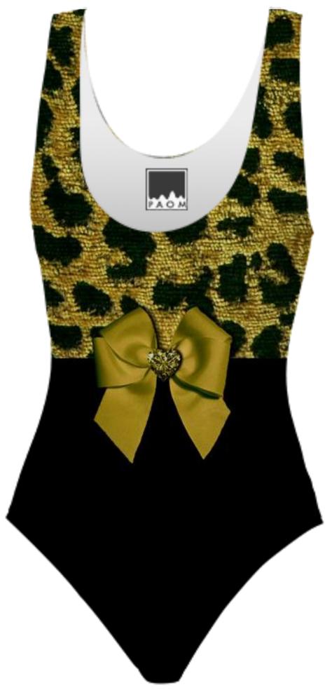 Leopard Print and Jewelled Bow