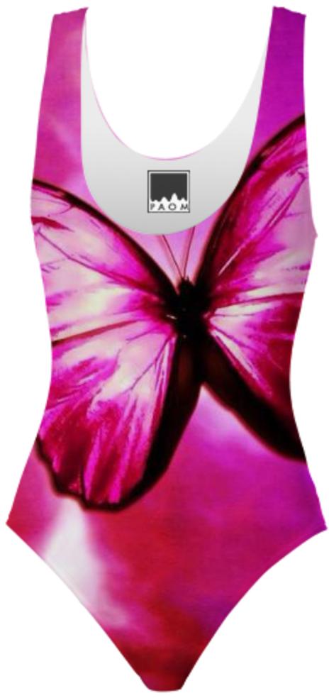 pink butterfly swimsuit