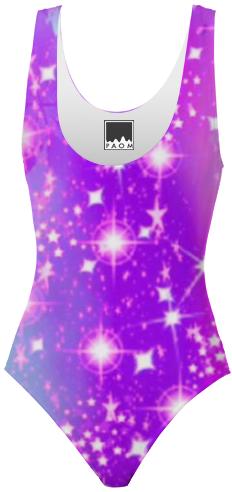 purple sparkles swimsuit