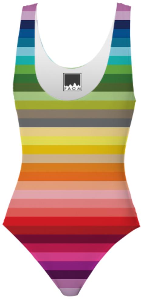 Rainbow Stripes swimsuit