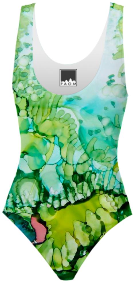 School of Fish on the Reef One Piece Swimsuit