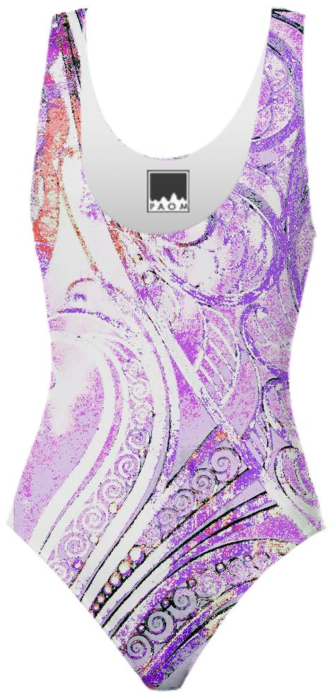 Slimming Heart Scrolls in Lavender and Pink