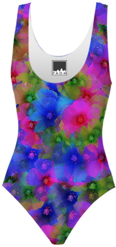 SPRIAL FLOWER ONE PIECE SWIMSUIT