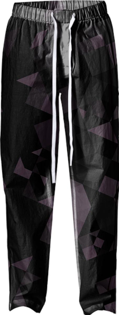Plum and Black Geometric Pajama Pant