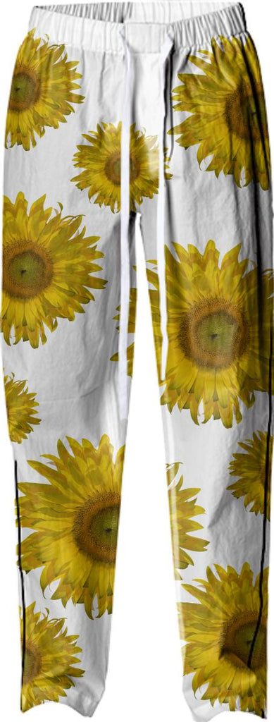 Yellow Scattered Sunflowers Pajama Bottoms