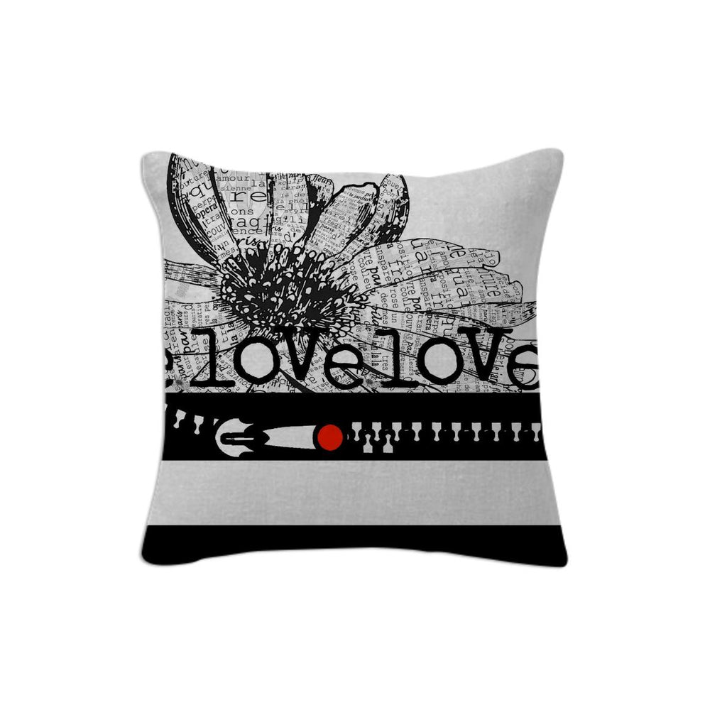 ArtyZen Studios Unzip Love BW Striped Pillow