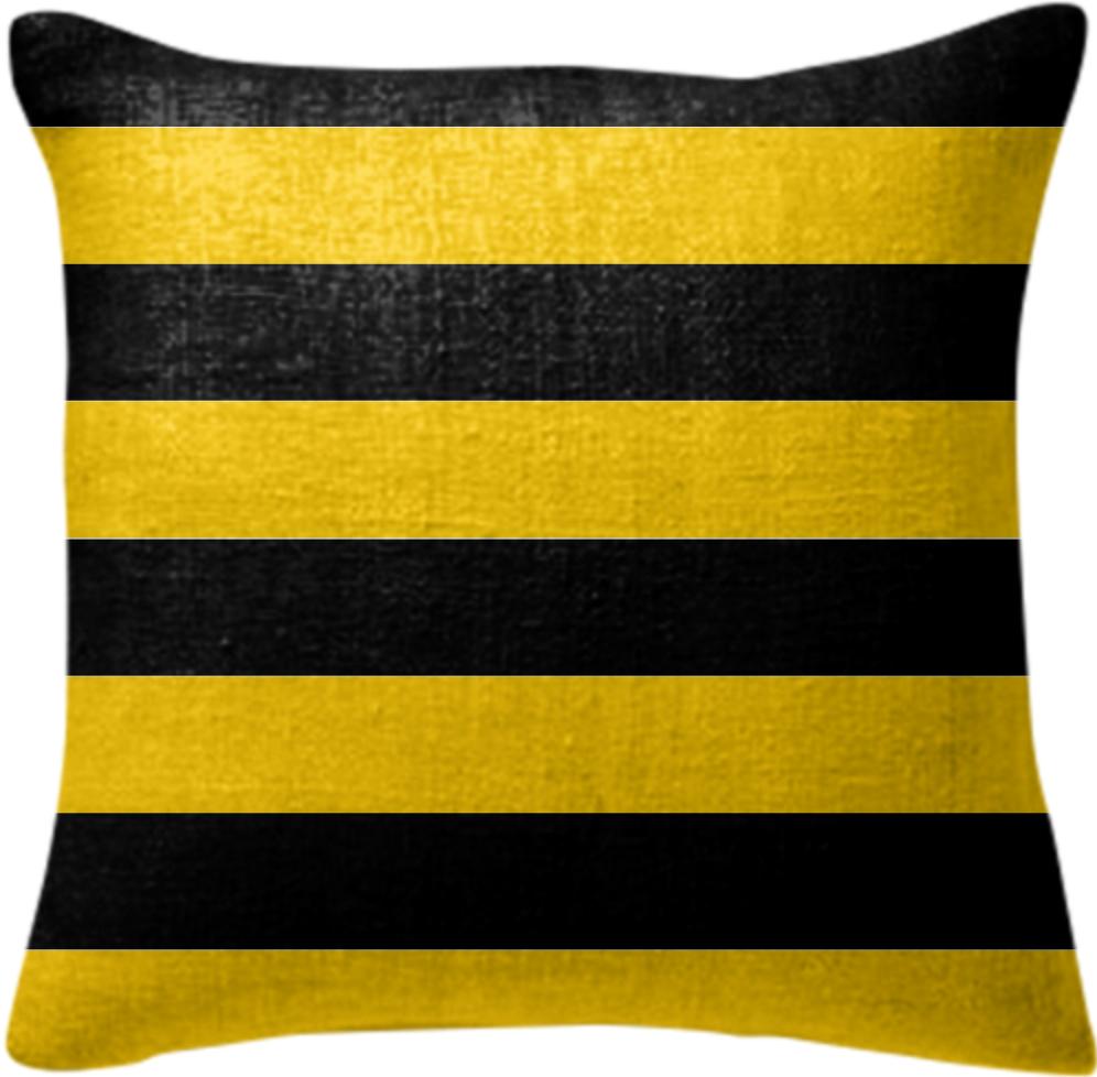 Bee Stripes Pattern Pillow