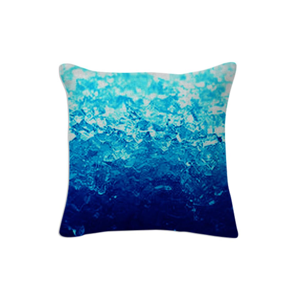 Blue Crystal Throw Pillow