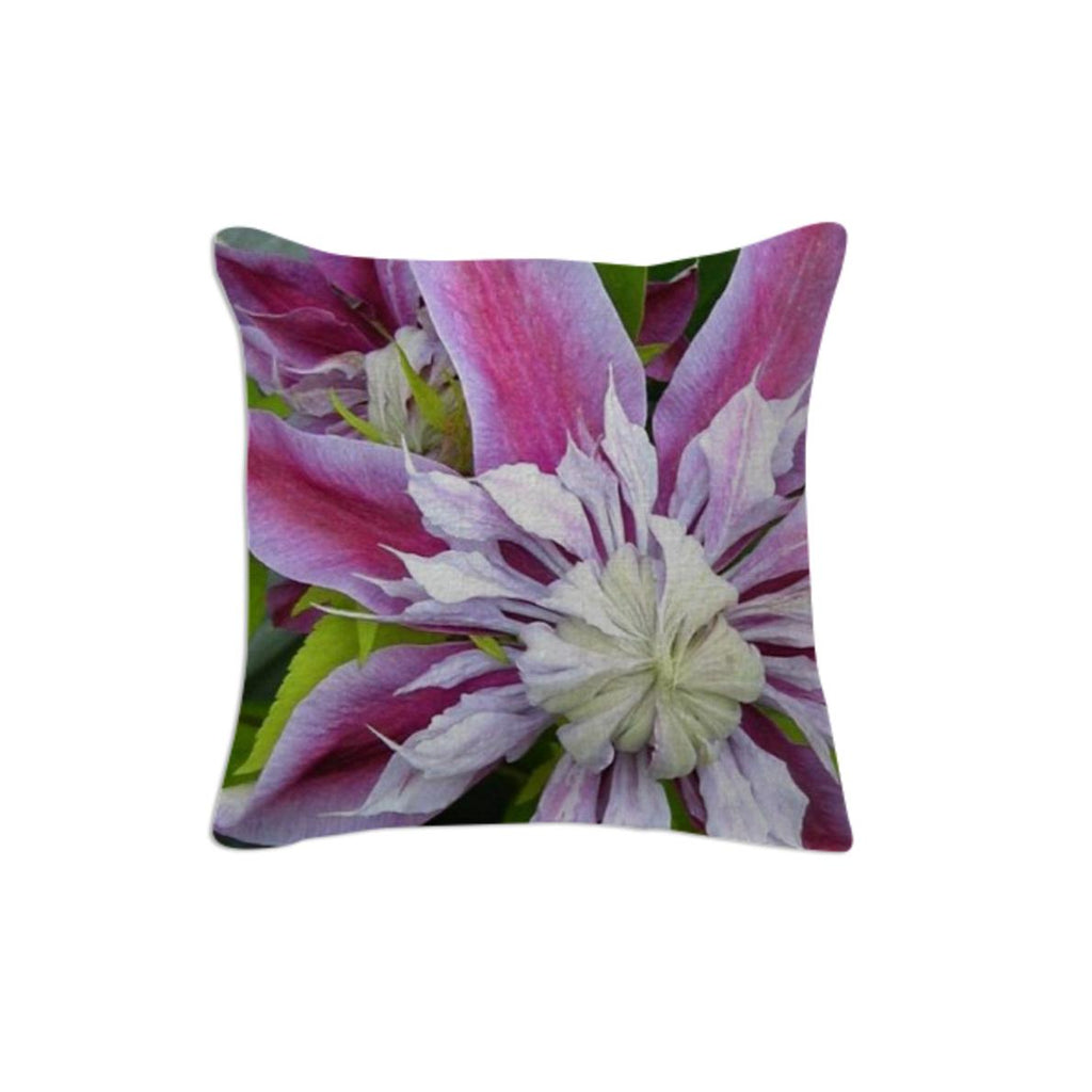 Clematis Nelly Moser Pillow