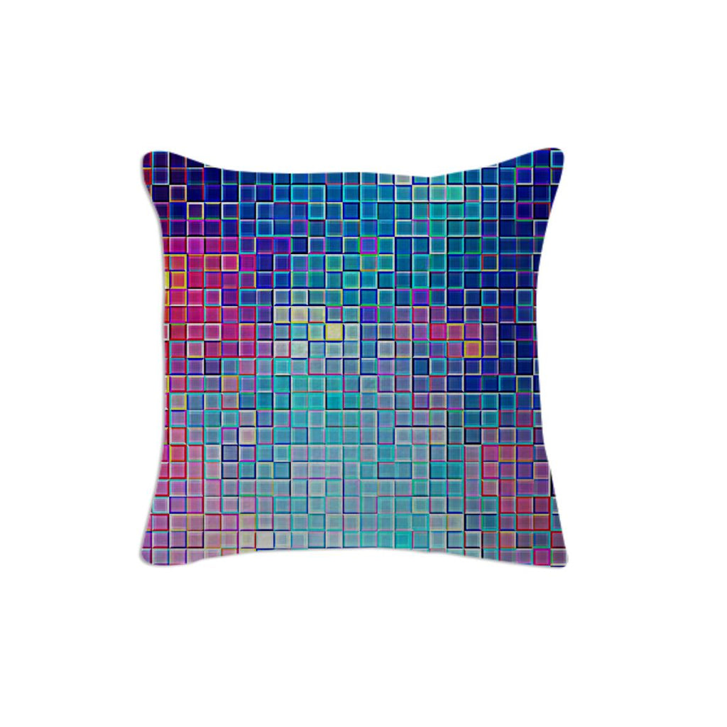 Colorful Pixel Sky Throw Pillow