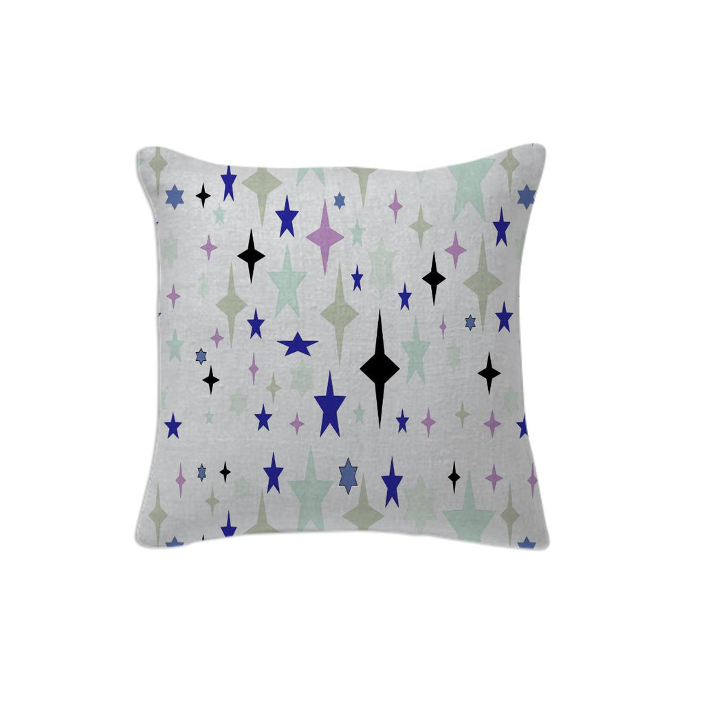Cool Retro Atomic Stars Throw Pillow