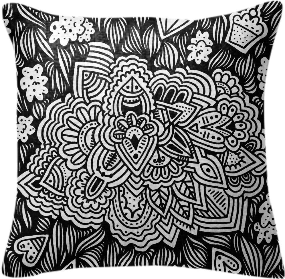 Flowers and Shapes Pillow