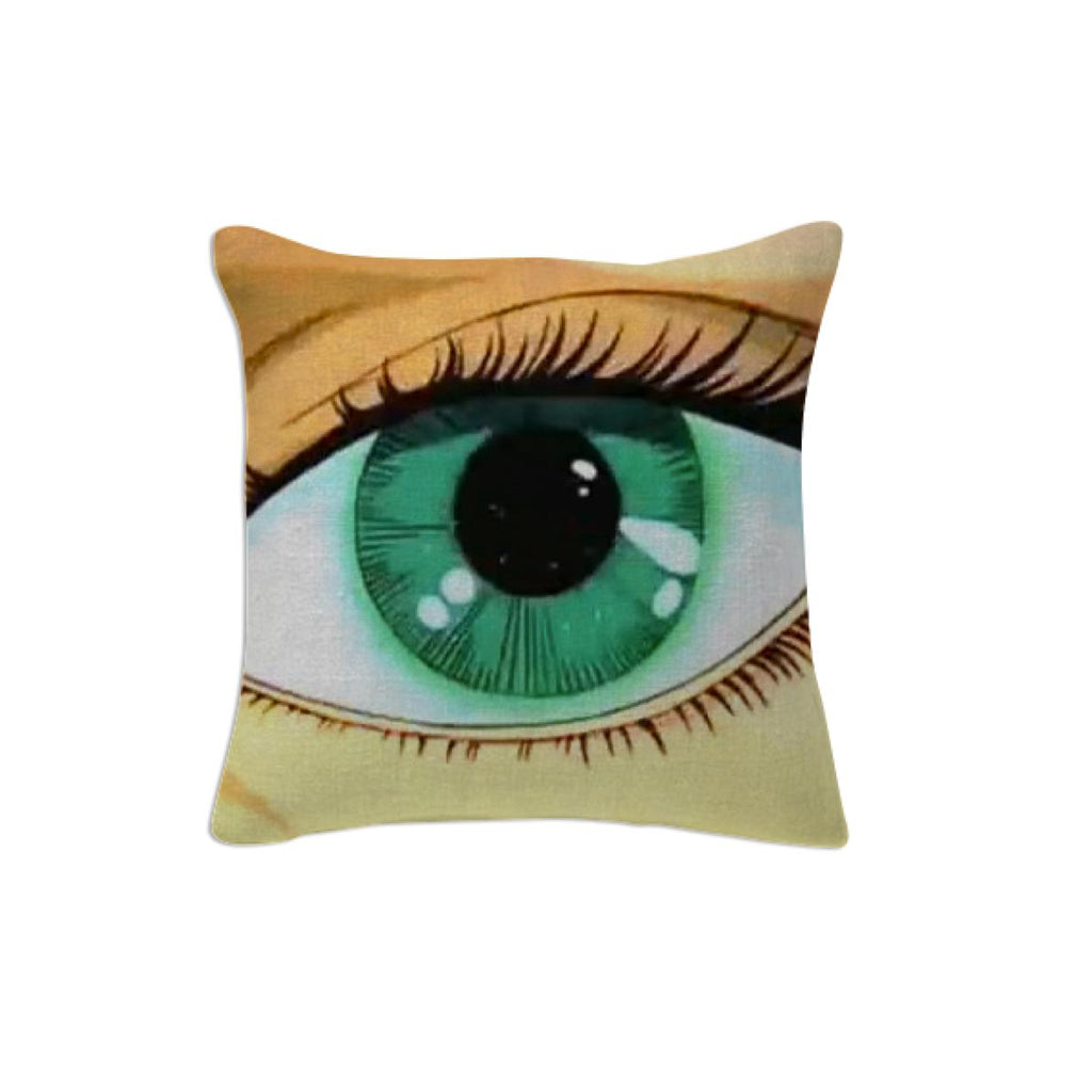 Green eyes pillow