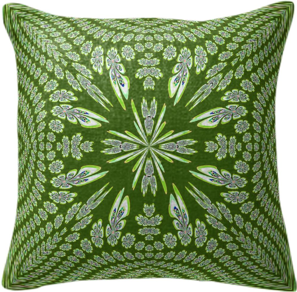 Green Flower Surprise Pillow