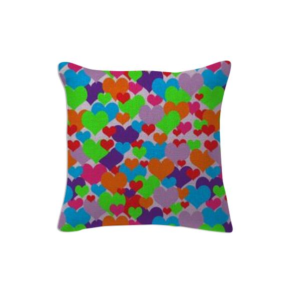 Hearts of Color Pillow