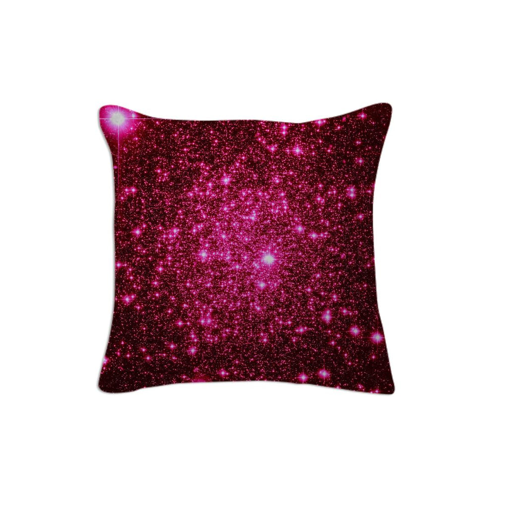 Hot Pink Astral Glitter Pillow