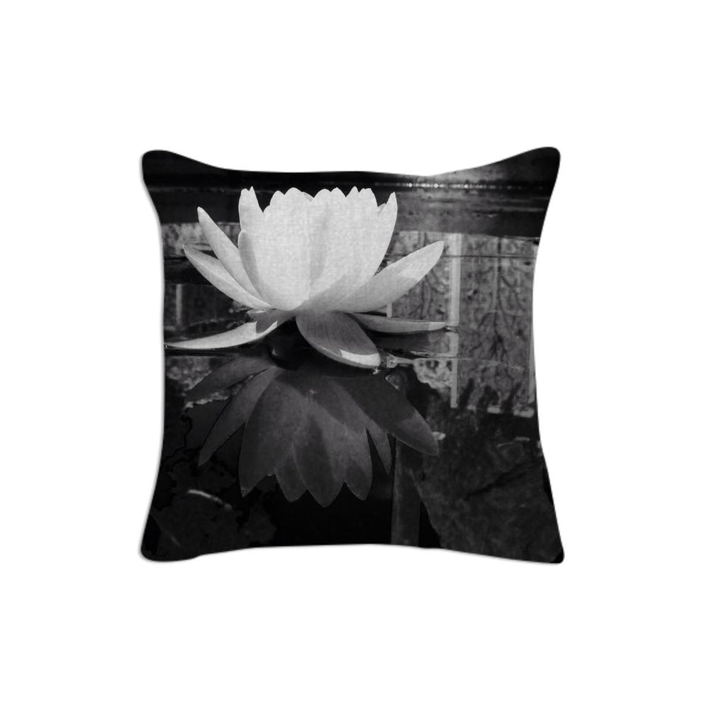 Lotus reflection pillow BW