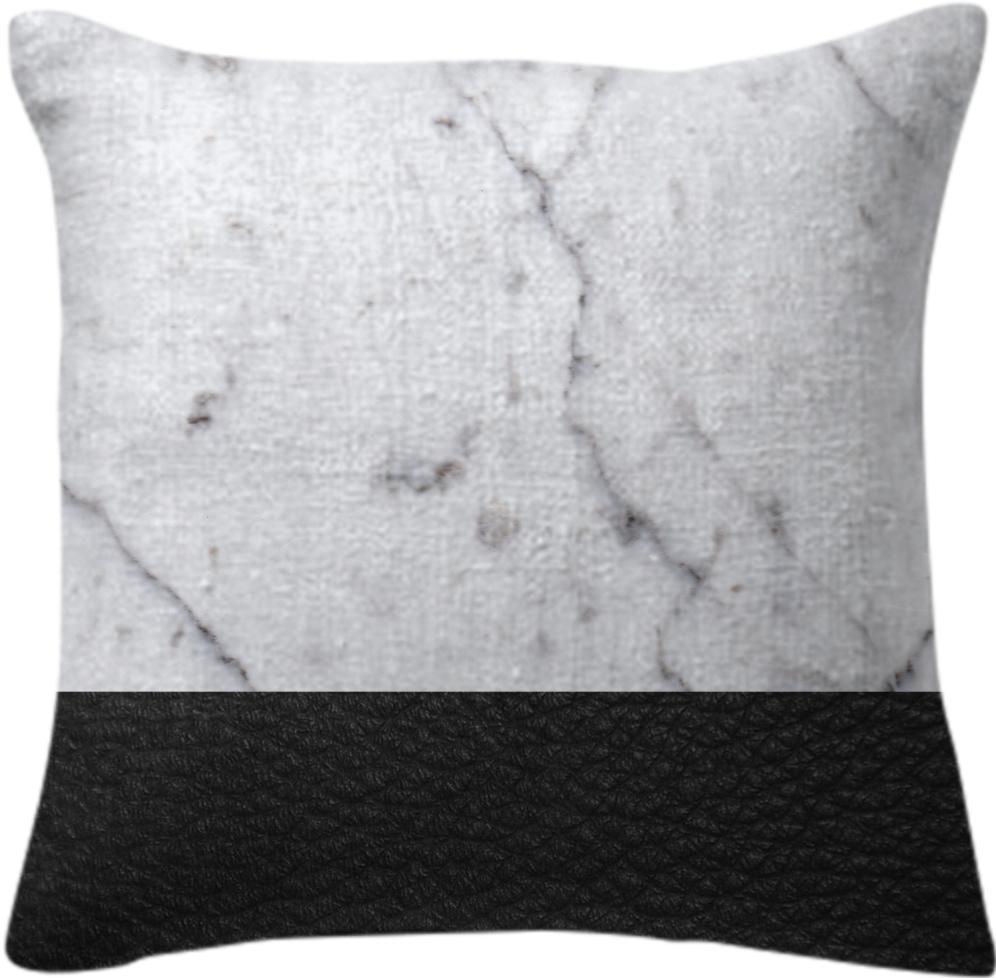 Marble and Leather Pillowcase