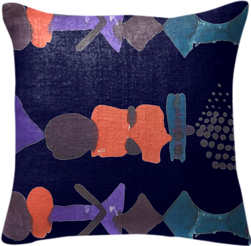 PAOM, Print All Over Me, digital print, design, fashion, style, collaboration, fort-makers, fort makers, Pillow, Pillow, Pillow, Navy, Float, autumn winter spring summer, unisex, Poly, Home