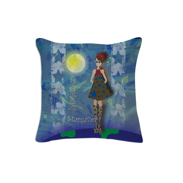 On Top of the World with Stars in Her Eyes Pillow