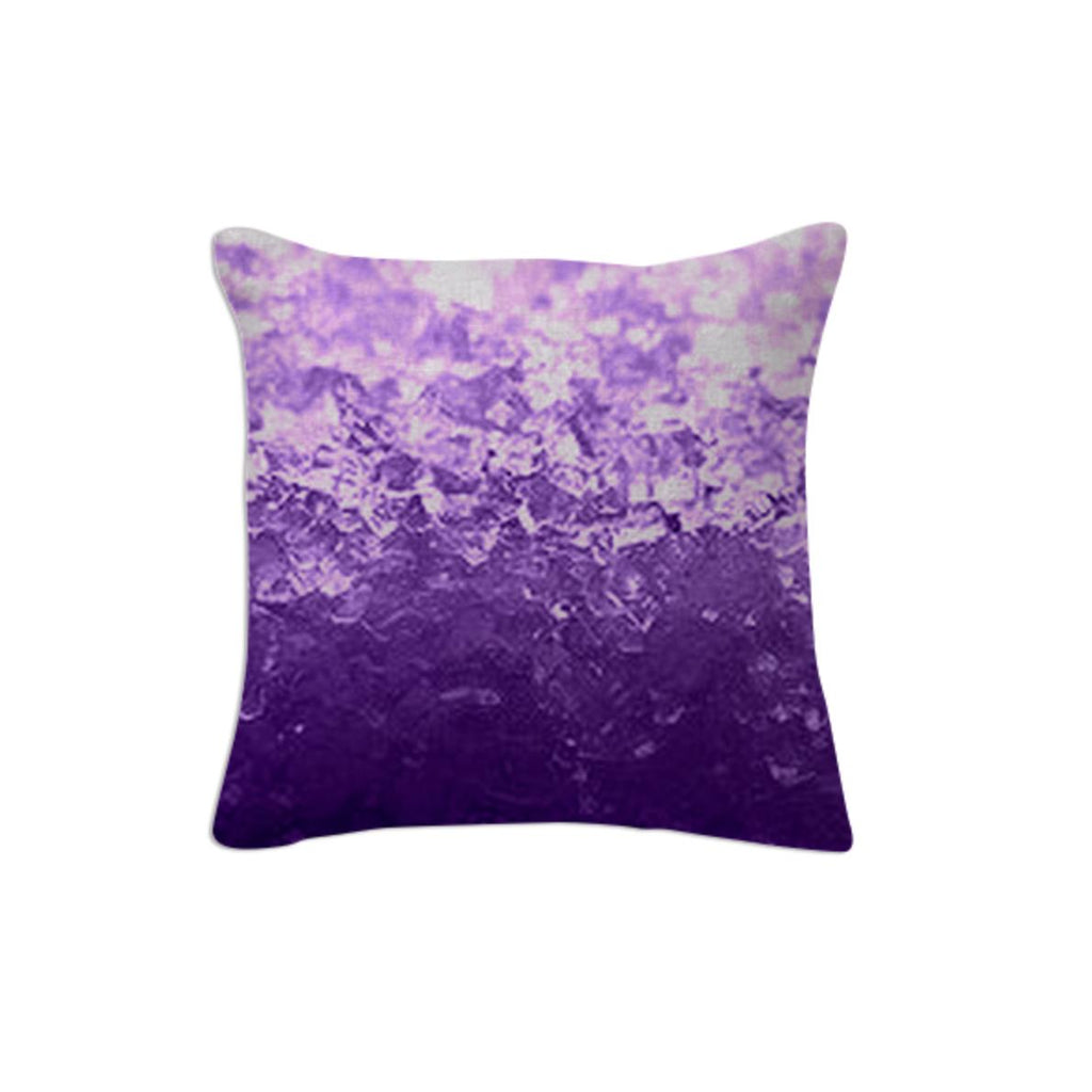 Purple Crystal Throw Pillow