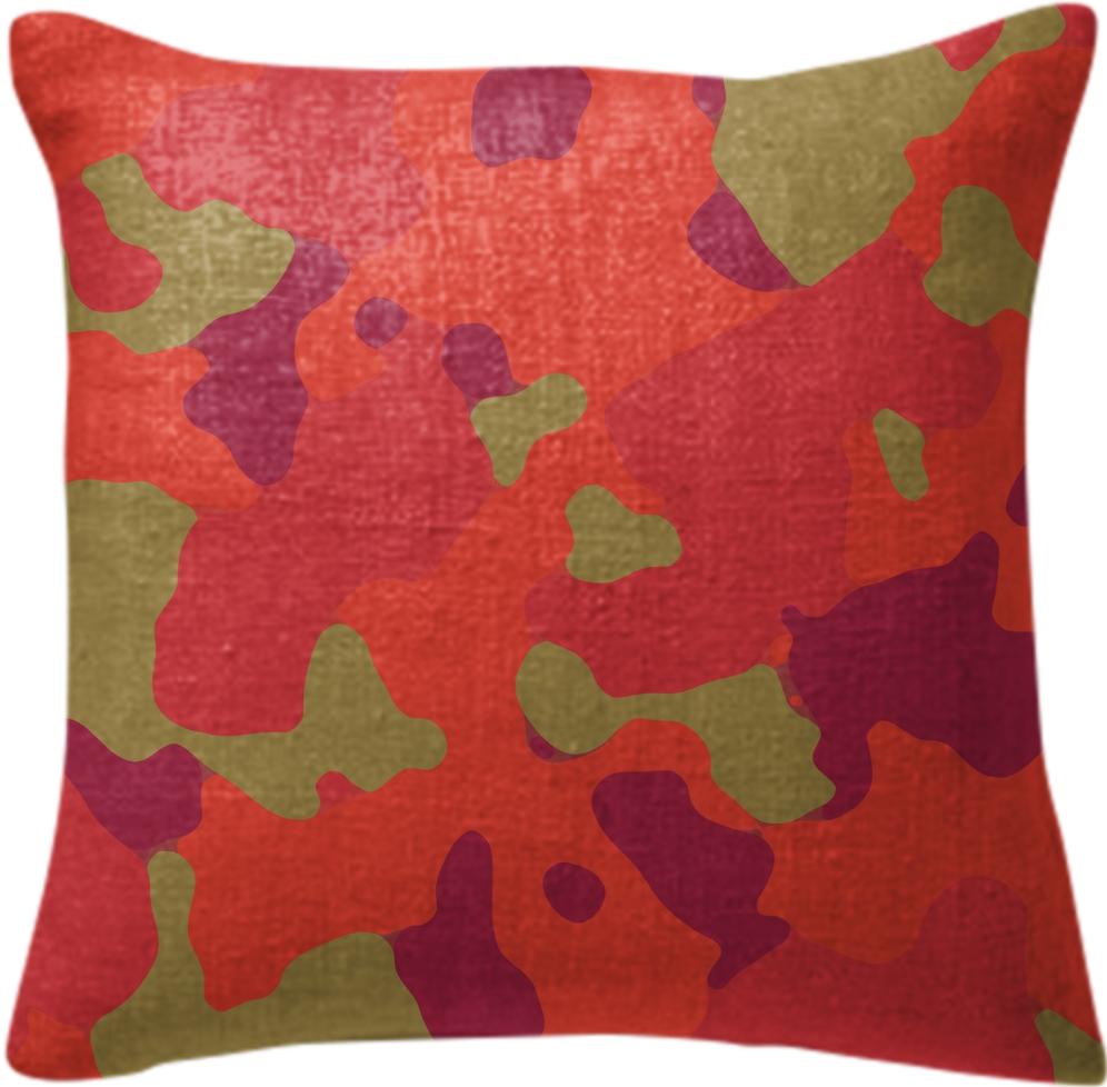RED CAMOUFLAGE PILLOW