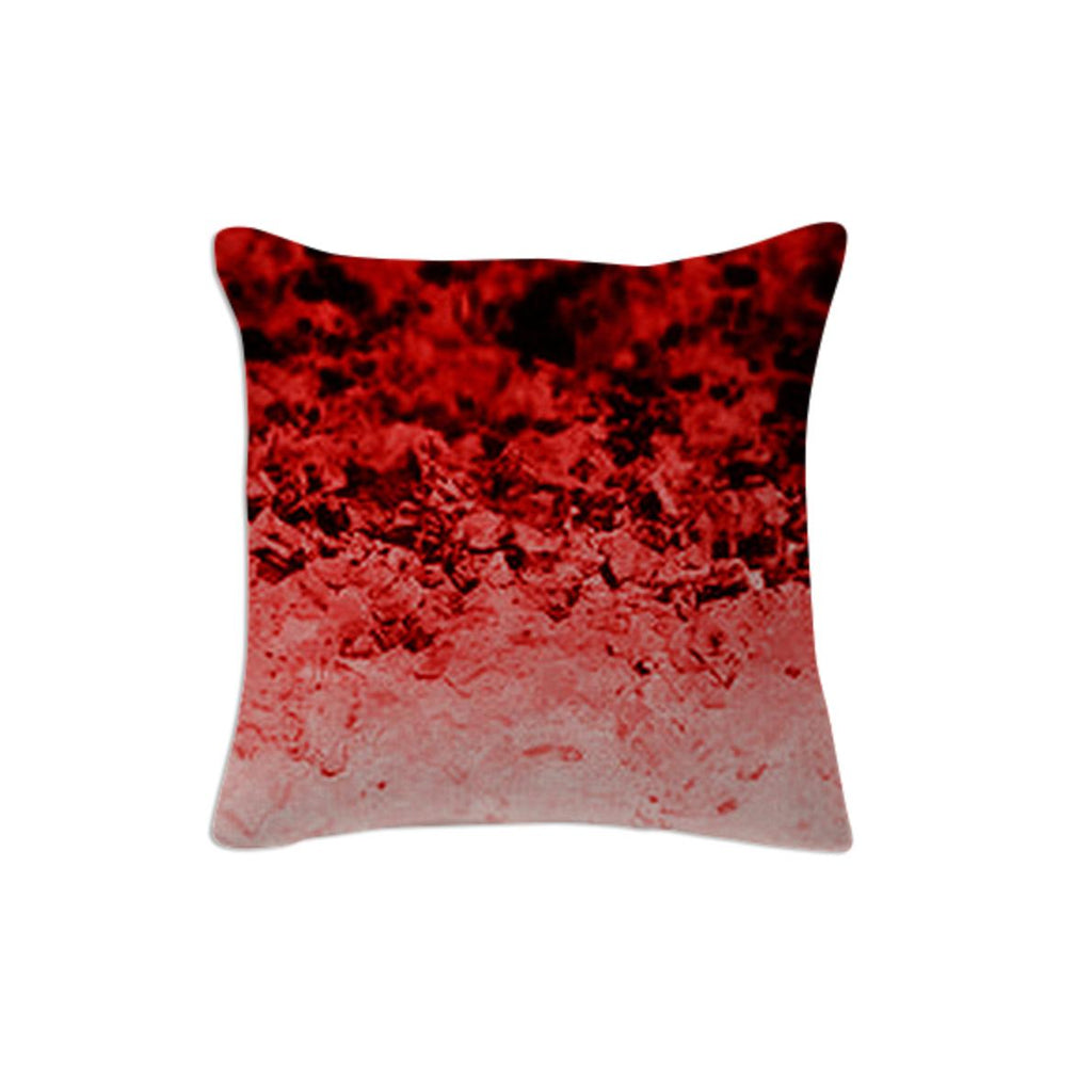 Red Crystal Throw Pillow