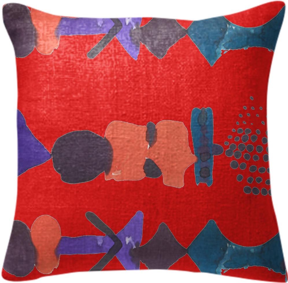 PAOM, Print All Over Me, digital print, design, fashion, style, collaboration, fort-makers, fort makers, Pillow, Pillow, Pillow, Red, Float, autumn winter spring summer, unisex, Poly, Home