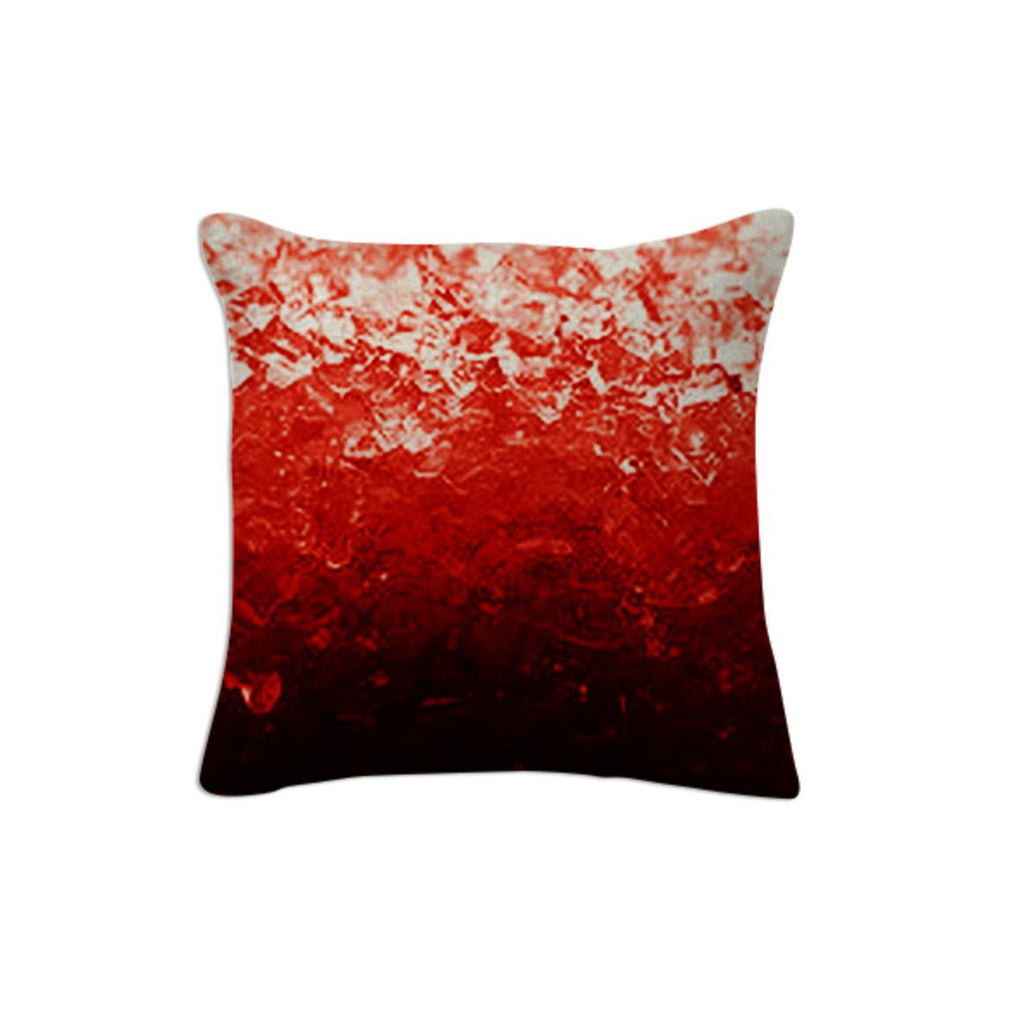 Red Ombre Crystal Throw Pillow 2