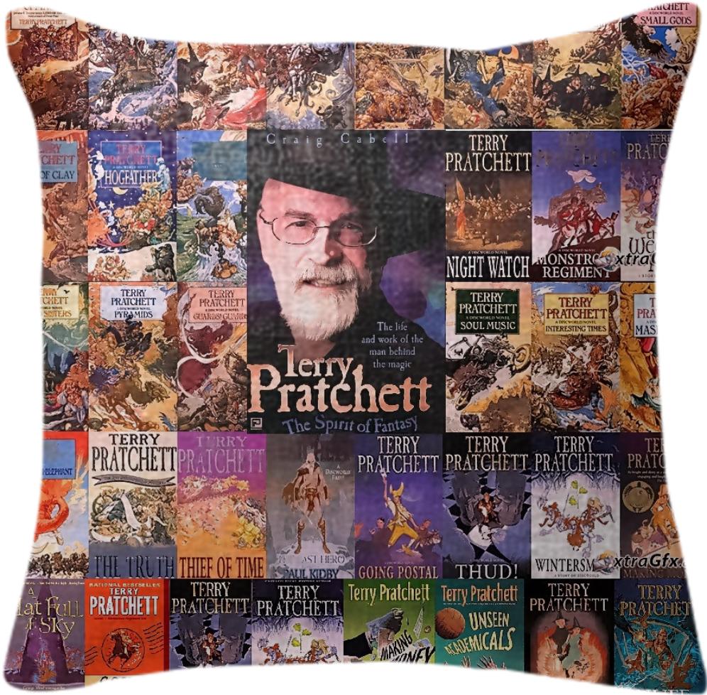 Terry Pratchett Tribute Pillow