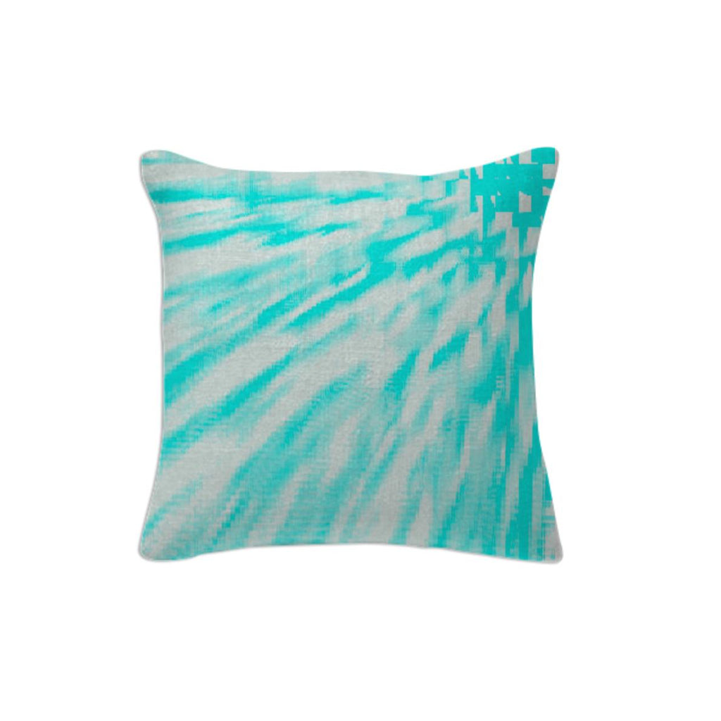 Turquoise Blue Haze Throw Pillow