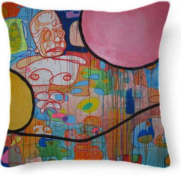 A Landscape From Memory Pillow by Pete Nawara
