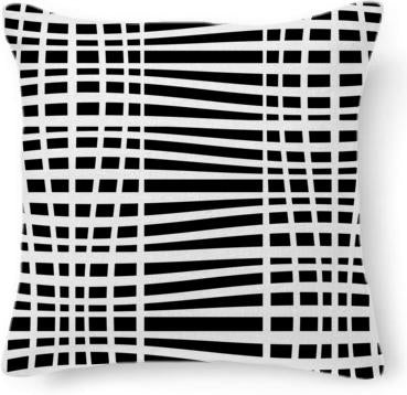 Black and white swerved stripe pattern