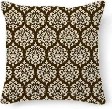 Brown and Cream Damask