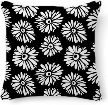 Funky black and white flowers