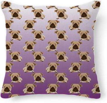 Funny Pugs on Purple Gradient
