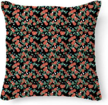 Sprouted Spirals Orange and Green Pillow
