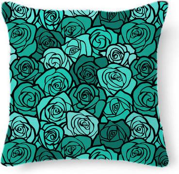 Vintage black and turquoise roses
