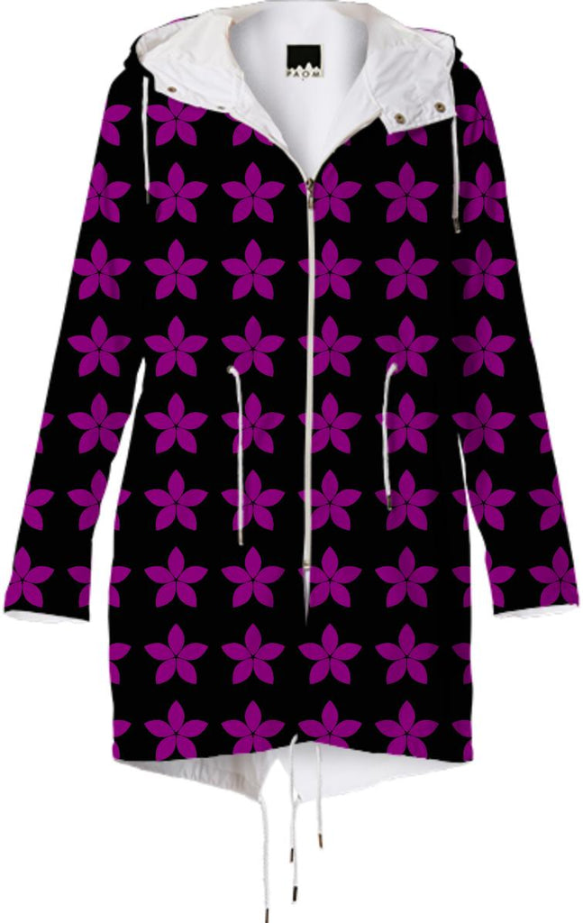 Black and Purple Star Raincoat
