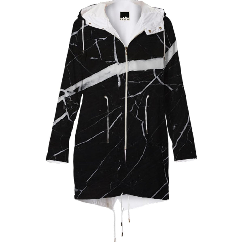 Black Marble Raincoat