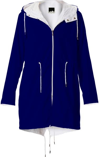 Dark blue raincoat