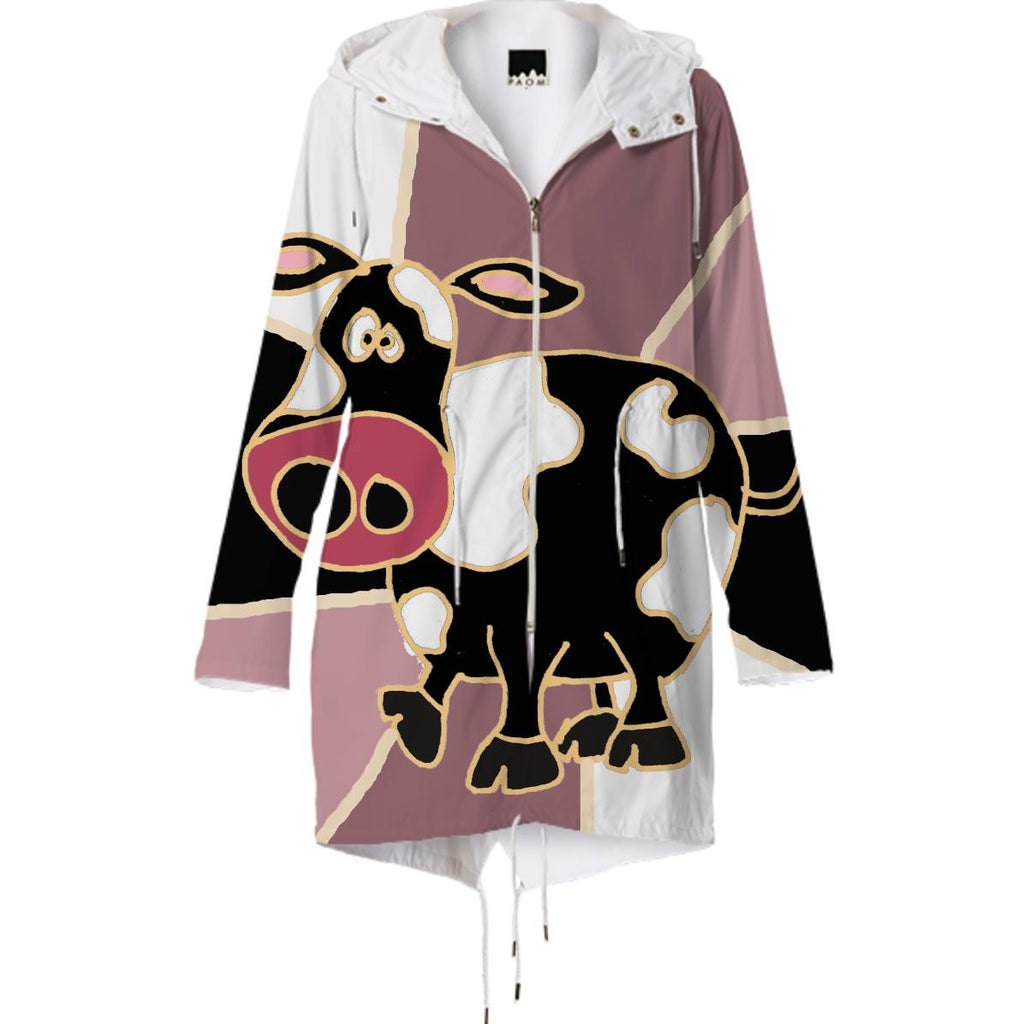 Funny Cow Art Abstract Raincoat
